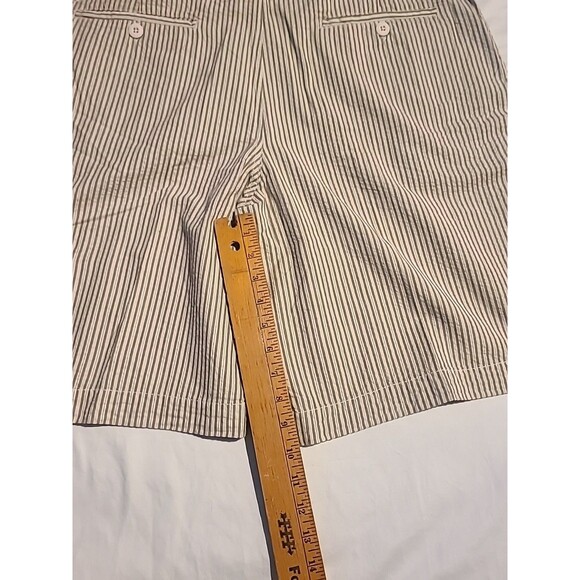 Alpine Design Men Tech Short Stripe Beige Tan Casual Preppy Grunge Street 40 NWT - Picture 8 of 9